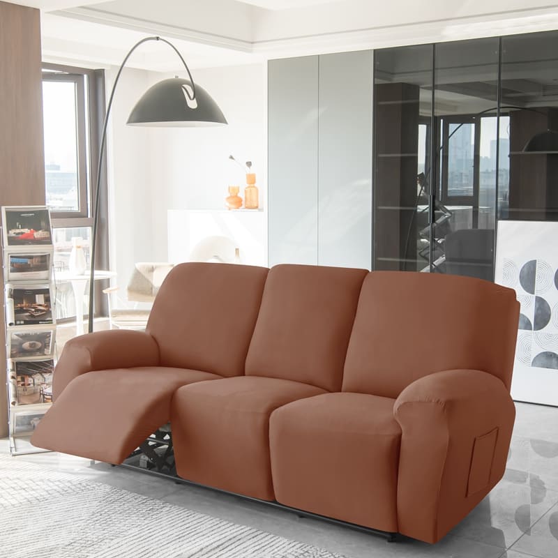 housses brune pour canapé relax 3 places