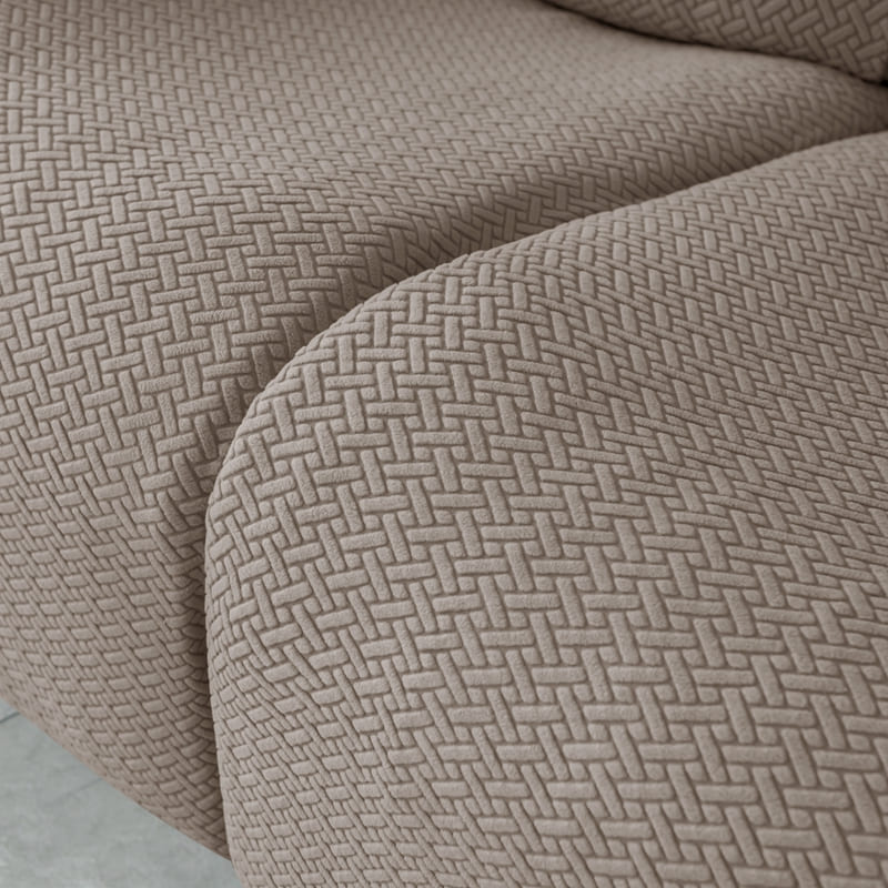 tissu housse de canapé relax microfibre taupe