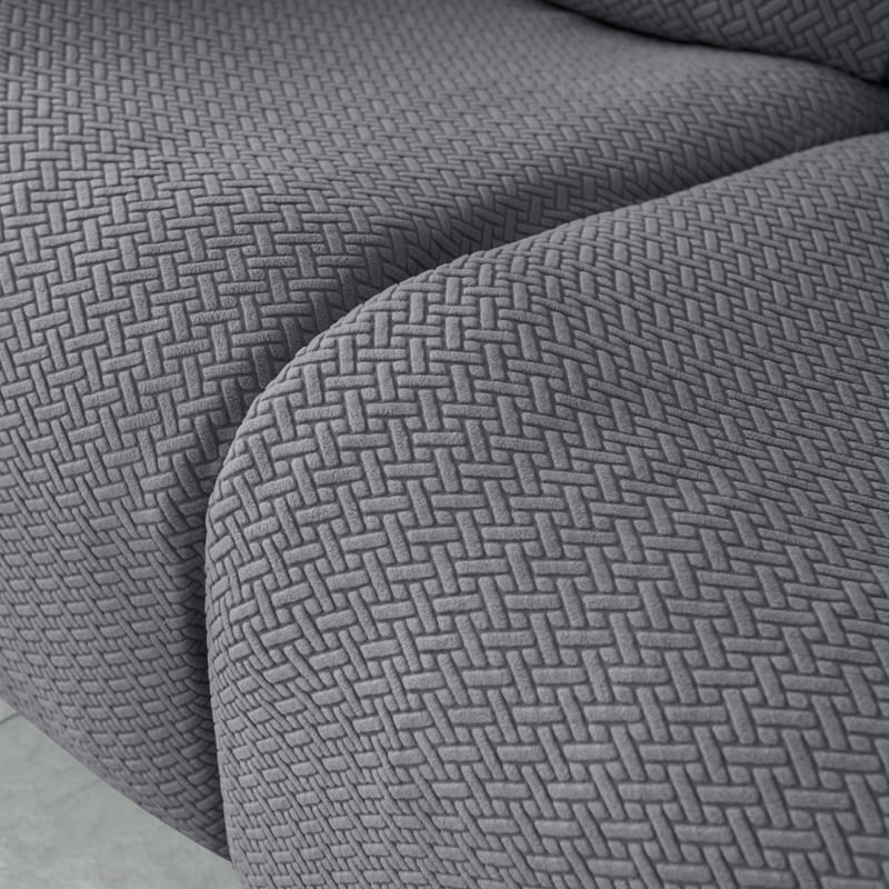 tissu housse de canapé relax microfibre gris foncé