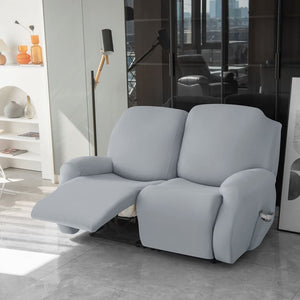 miniature avant canapé relax 3 places housses extensibles gris clair