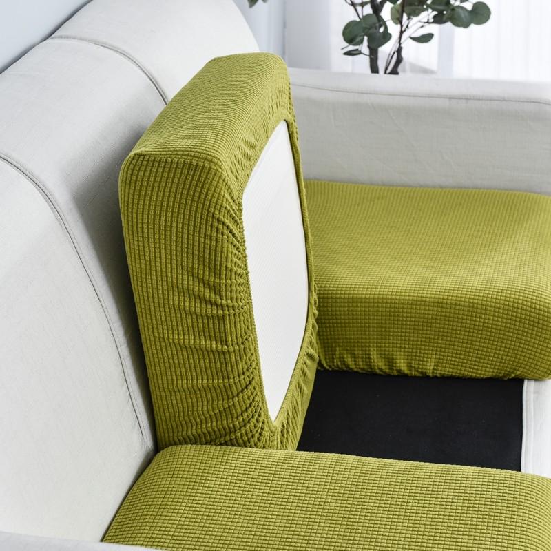 housse de siège vert relevée