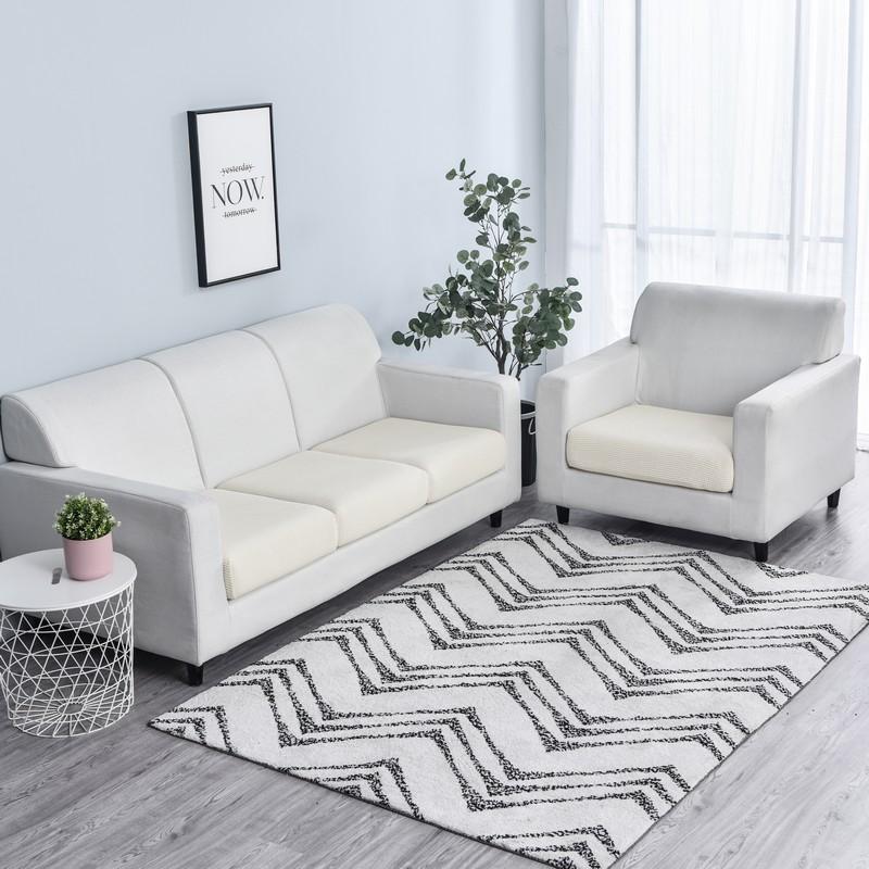 housse de siège de salon blanc