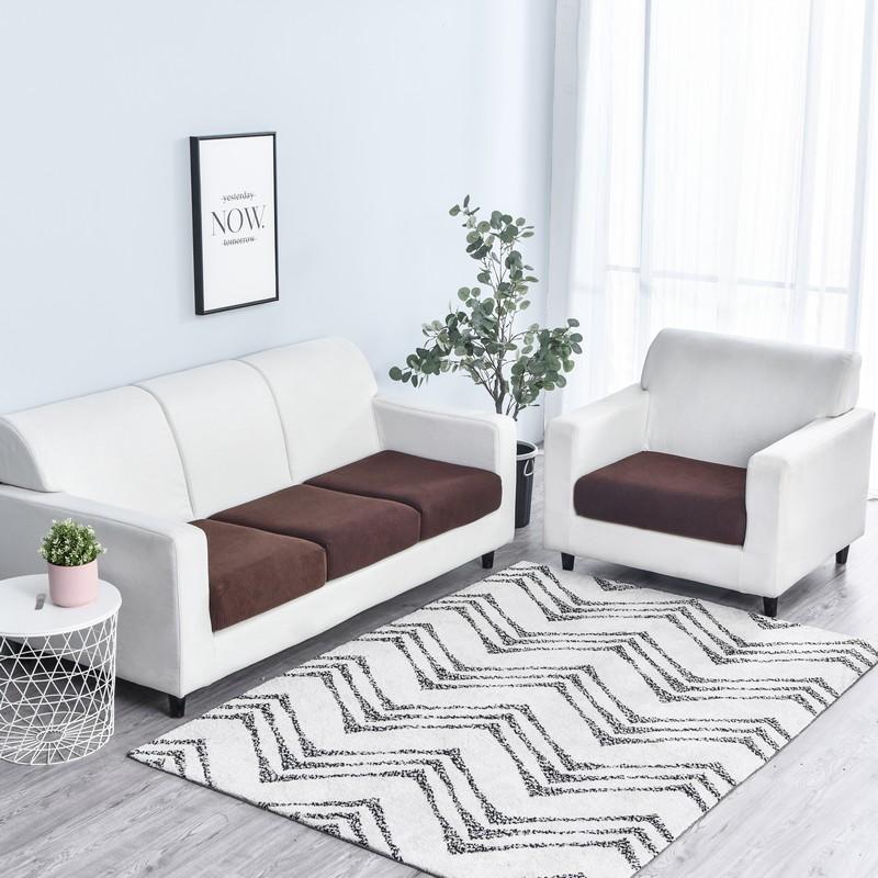 housse de siège de salon marron