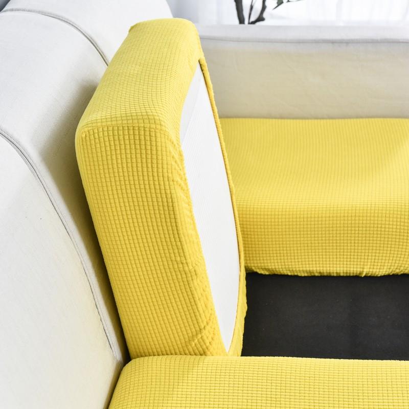 housse de siège relevée jaune