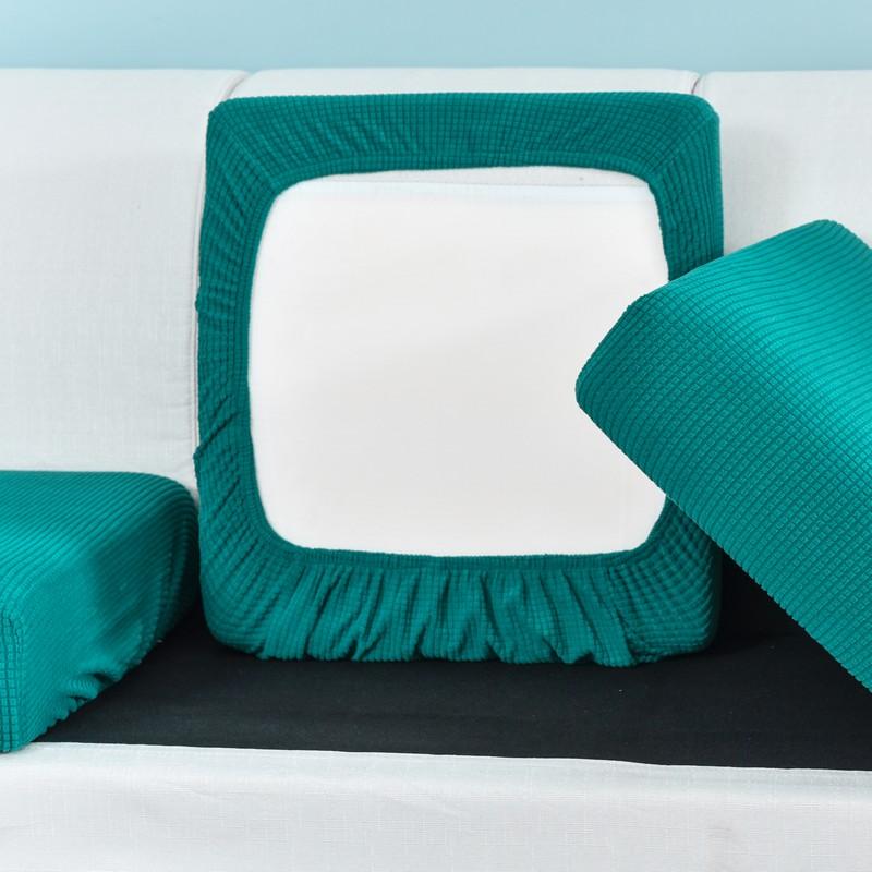 housse de siège bleu canard de travers 