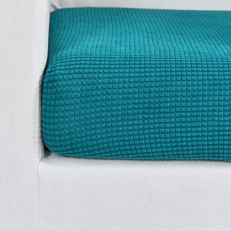 Housse Bleu Canard pour Coussin d&#39;Assise de Canapé en position 9