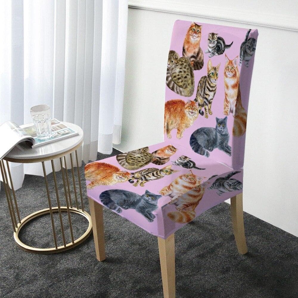 Housse de Chaise Chat Rose | Housse Design