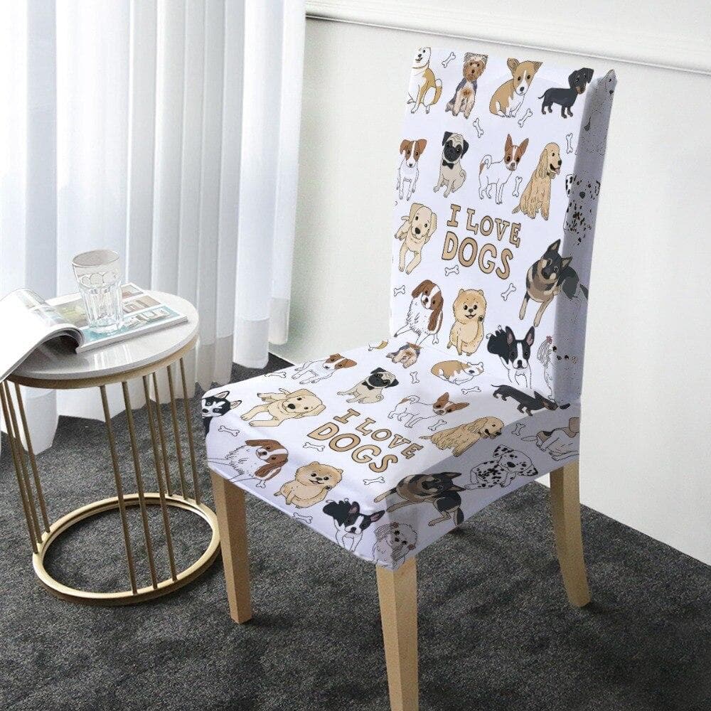 Housse de Chaise Love Dogs bon marché
