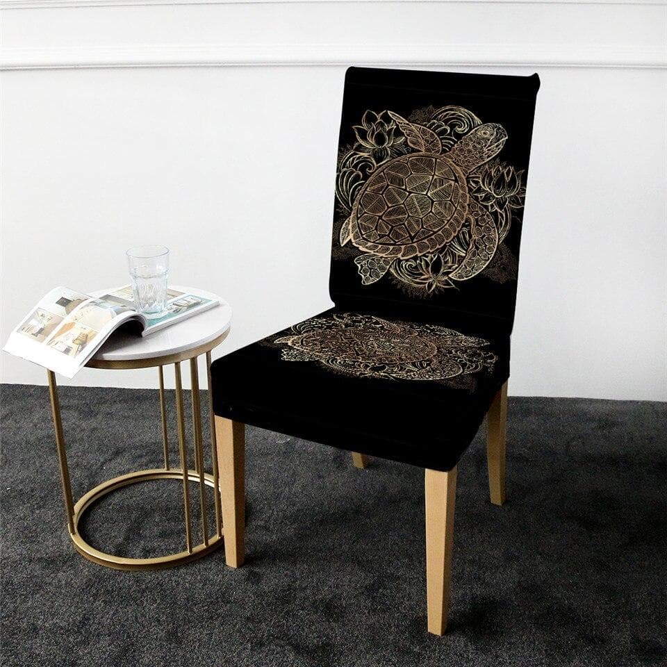 Housse de Chaise Tortue Dorée bon marché