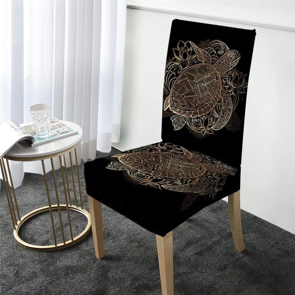 Housse de Chaise Tortue Dorée | Housse Design