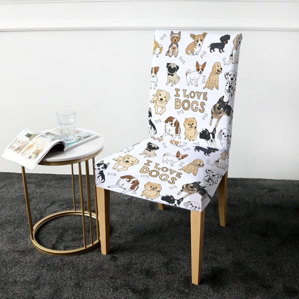 Housse de Chaise Love Dogs | Housse Design