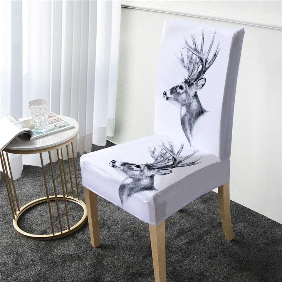 Housse de Chaise Renne Nordique bon marché
