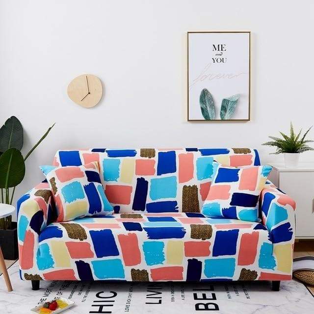 Housse de canapé multicolore