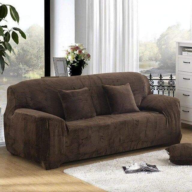 Housse canapé peluche