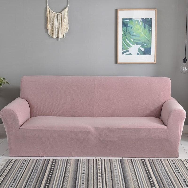 Housse de canapé rose poudré