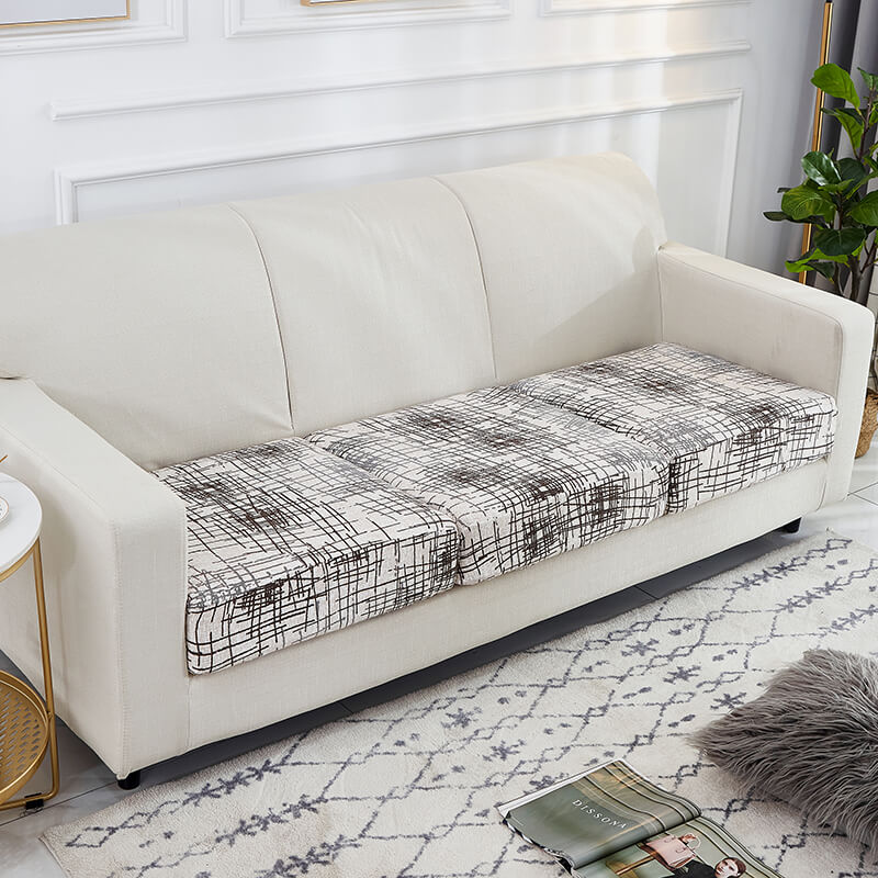 Housse style rayé pour Coussin d&#39;Assise de Canapé