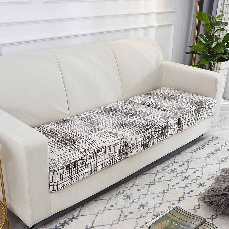 Housse style rayé pour Coussin d&#39;Assise de Canapé