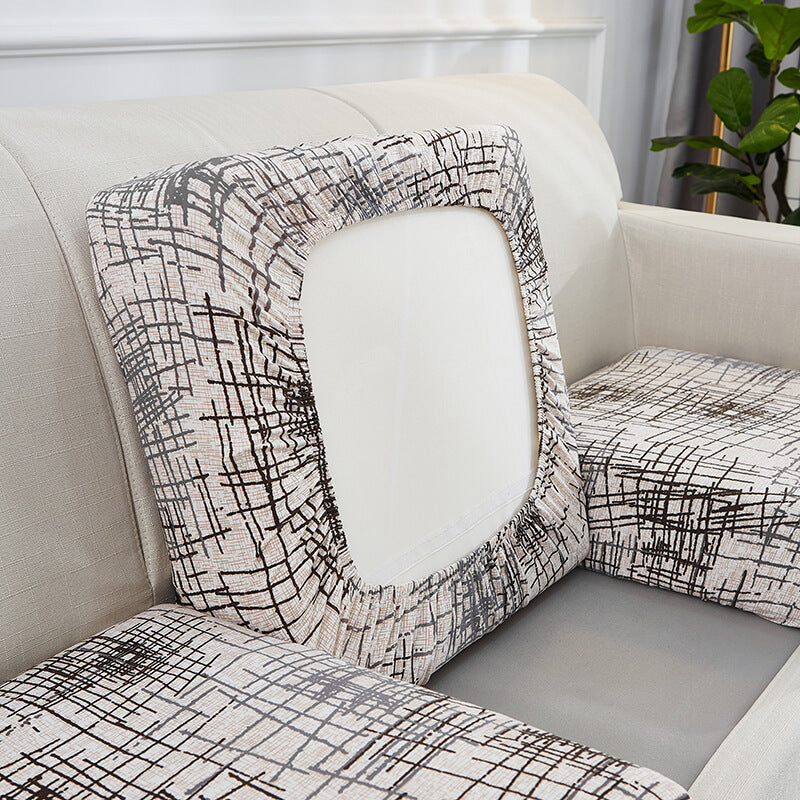 Housse style rayé pour Coussin d&#39;Assise de Canapé