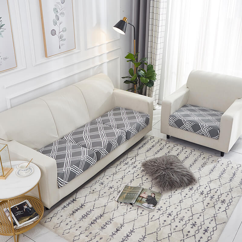 Housse rayée pour Coussin d&#39;Assise de Canapé