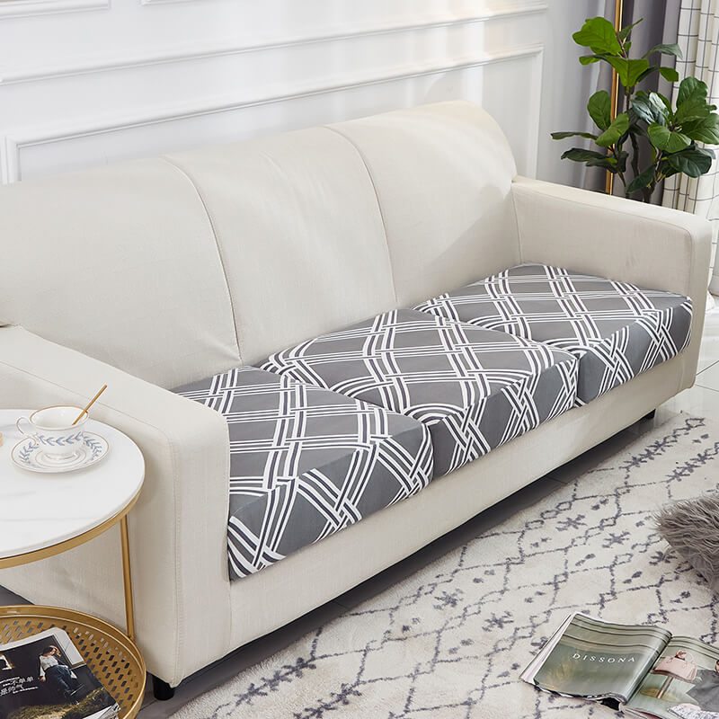 Housse rayée pour Coussin d&#39;Assise de Canapé