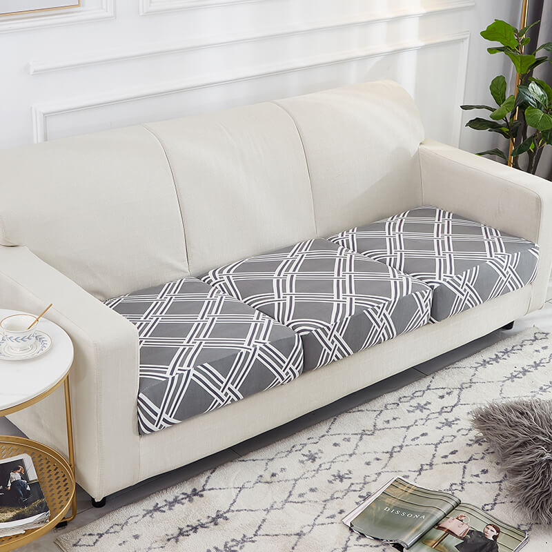 Housse rayée pour Coussin d&#39;Assise de Canapé