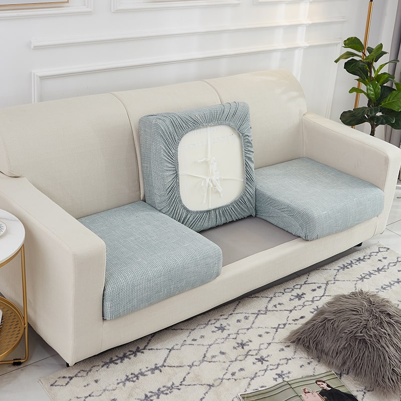 Housse Bleu clair Industriel pour Coussin d'Assise de Canapé