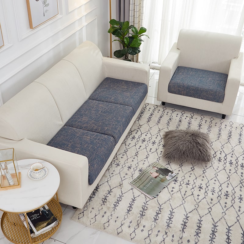 Housse Bleu Industriel pour Coussin d&#39;Assise de Canapé