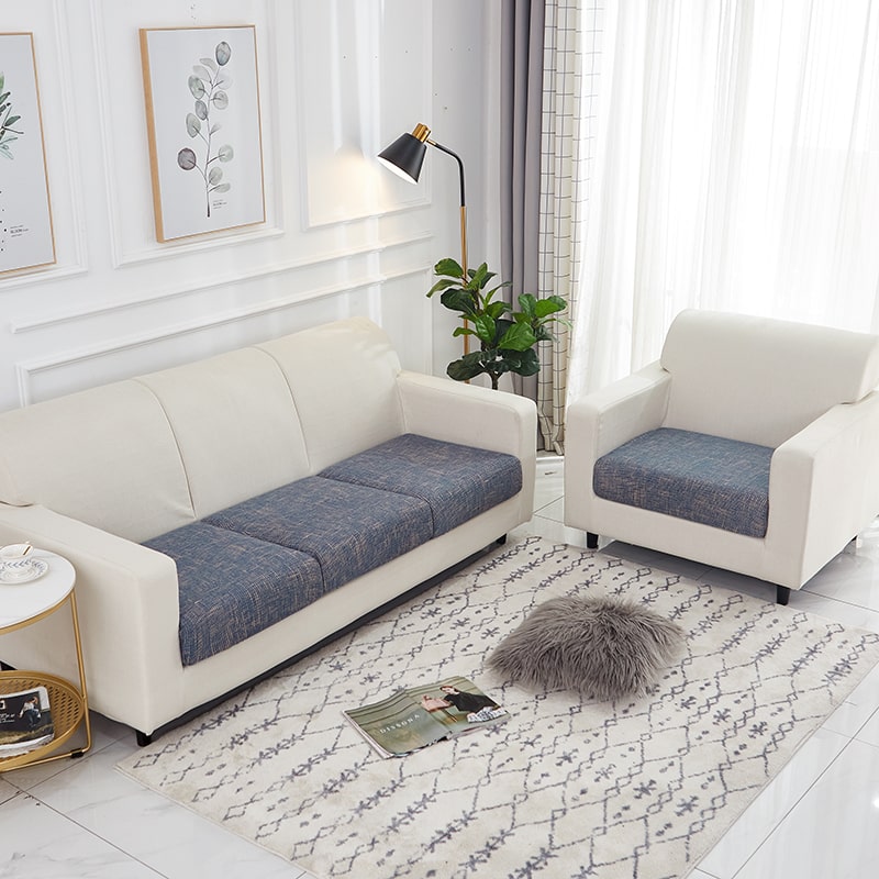 Housse Bleu Industriel pour Coussin d&#39;Assise de Canapé