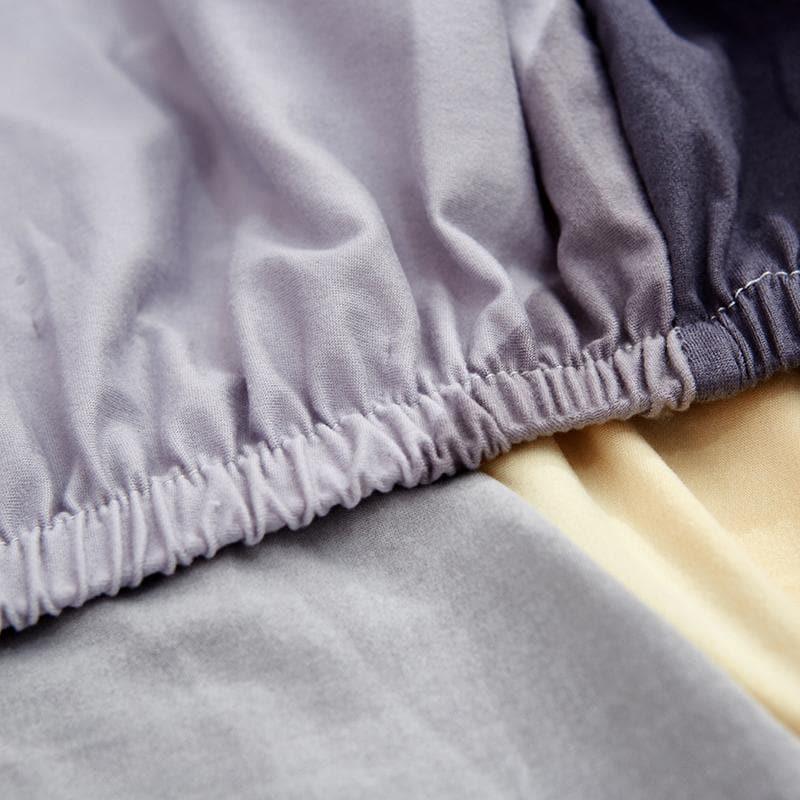 bord élastique housse de canapé d'angle rayée