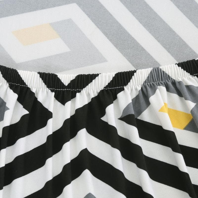 bord de la housse canapé d'angle extensible motif