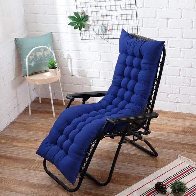 coussin chaise longue bleu