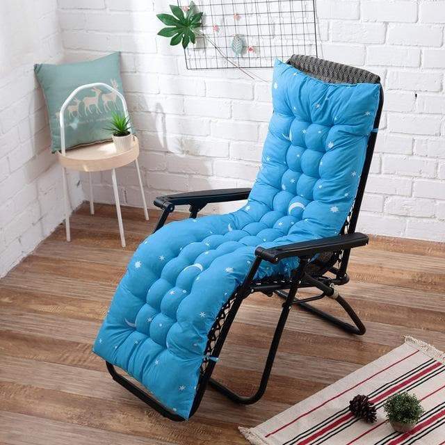 Coussin de chaise en coton modèle Kila. Bleu