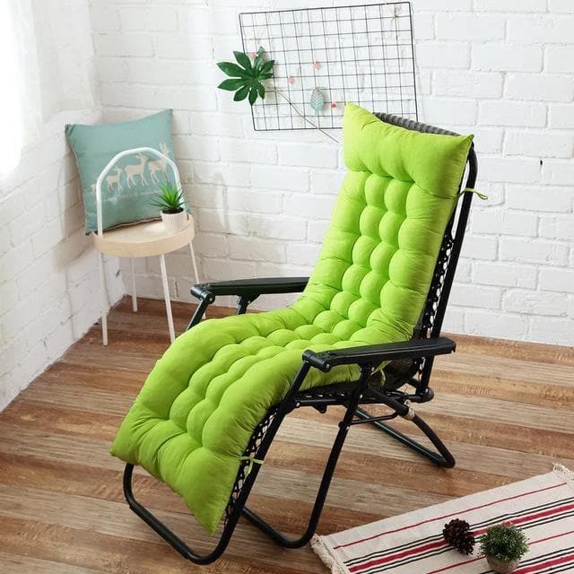 coussin chaise longue vert