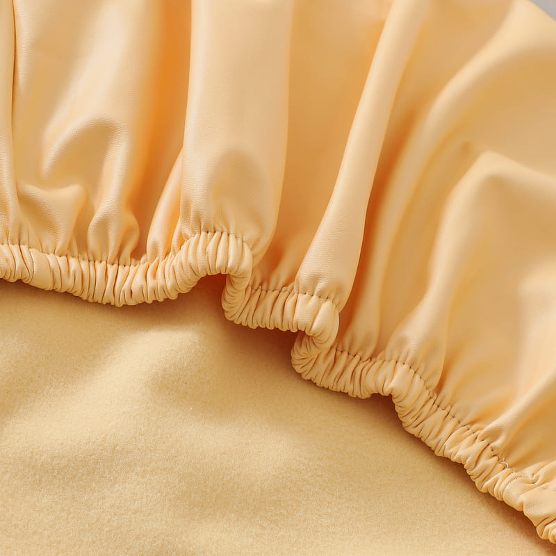 couture housse de chaise bureau cuir beige