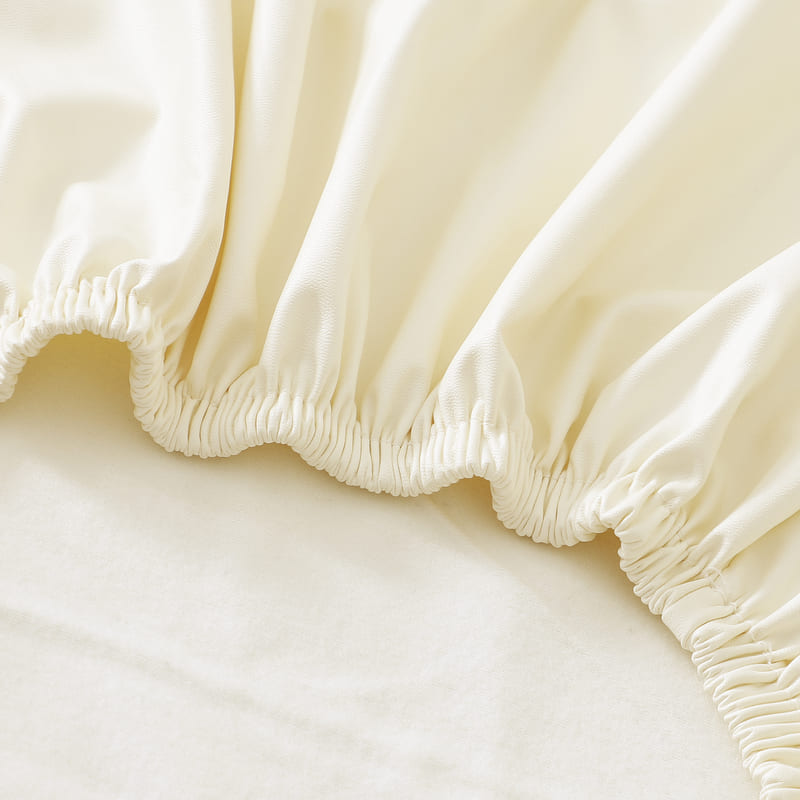 couture housse de chaise bureau cuir blanc