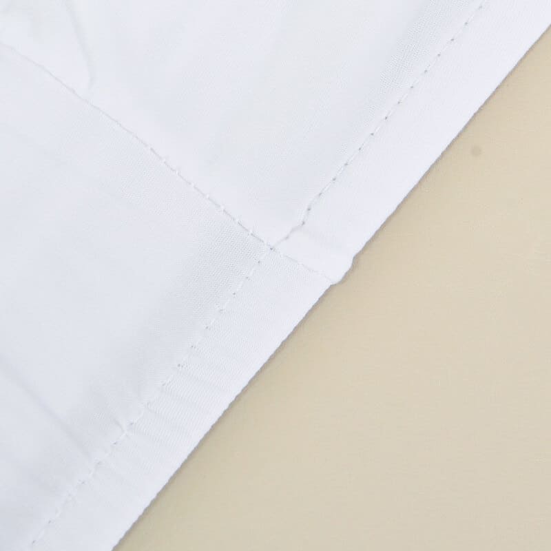 couture housse de chaise large blanche