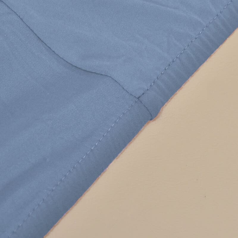 couture housse de chaise large bleu gris