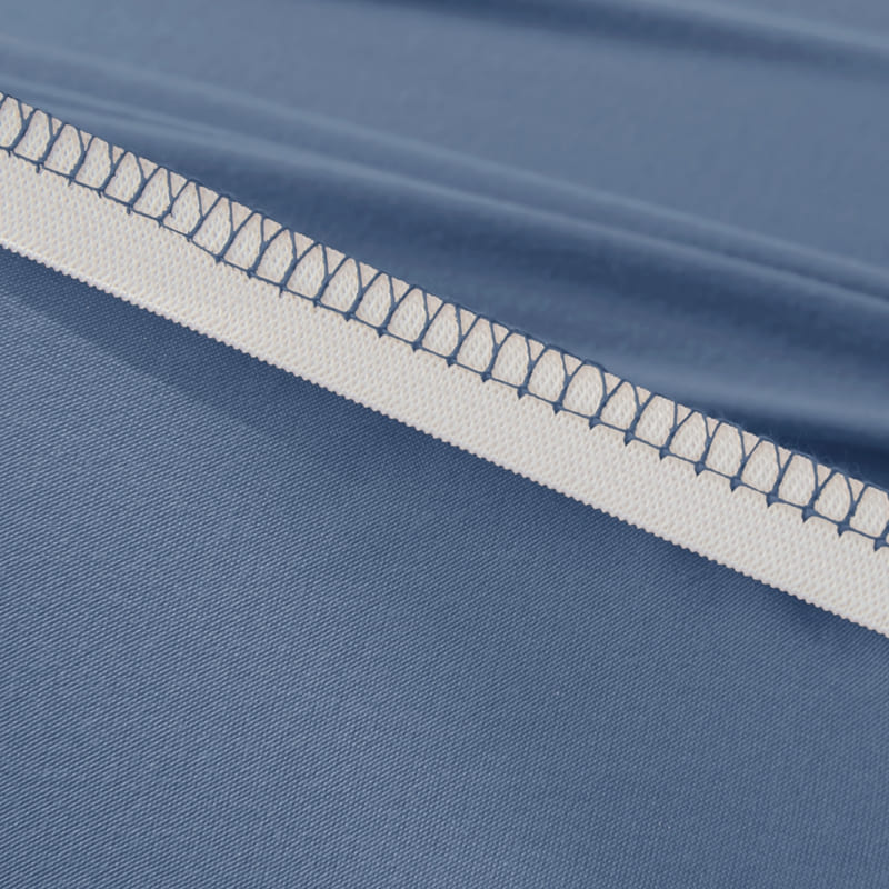 couture housse de fauteuil relax bleu gris