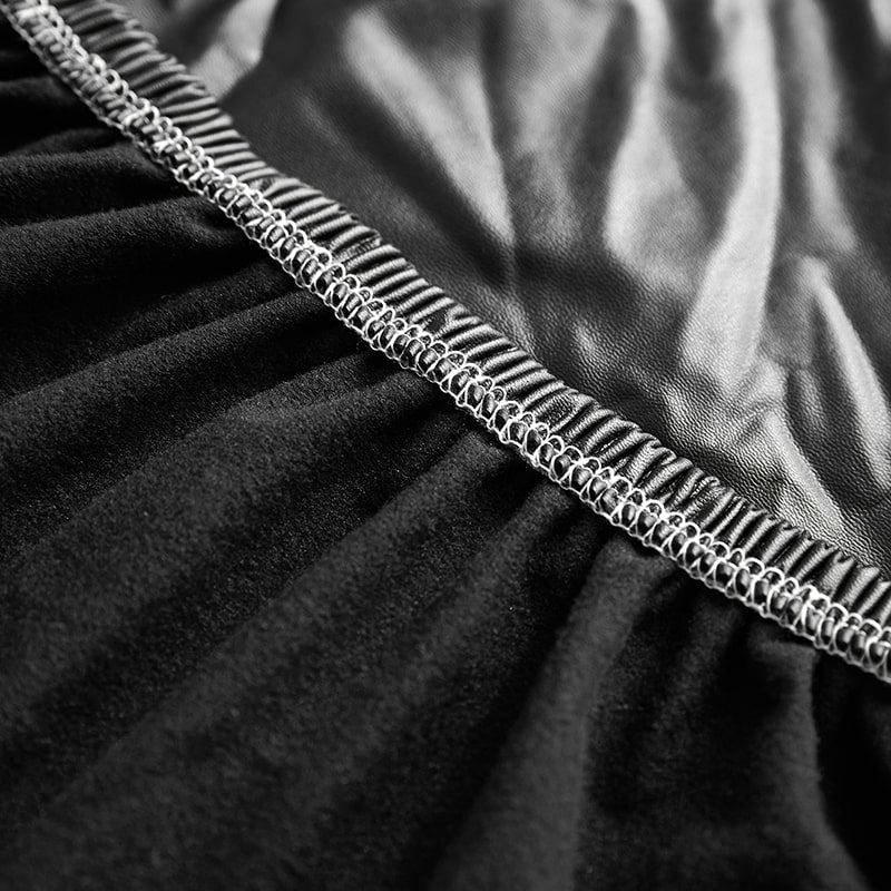 couture housse pour coussin d&#39;assise de canapé cuir pu noir