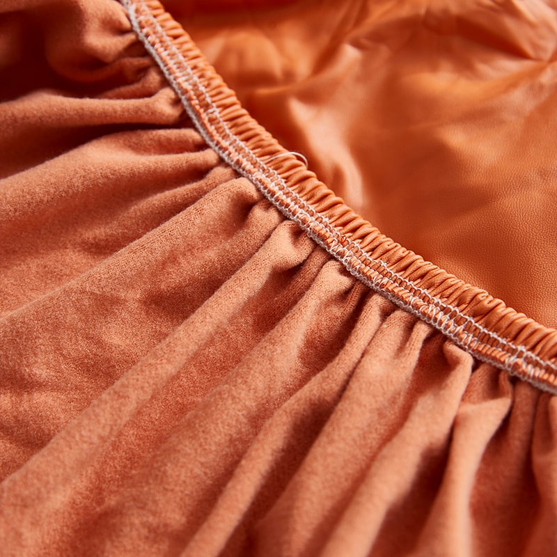 couture housse pour coussin d&#39;assise de canapé cuir pu orange