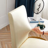 cuir élastique housse de chaise en simili cuir beige