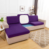 dessous coussin housse extensible violet pour coussin assise canapé