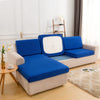 dessous coussin housse pour coussin assise canape peluche bleue