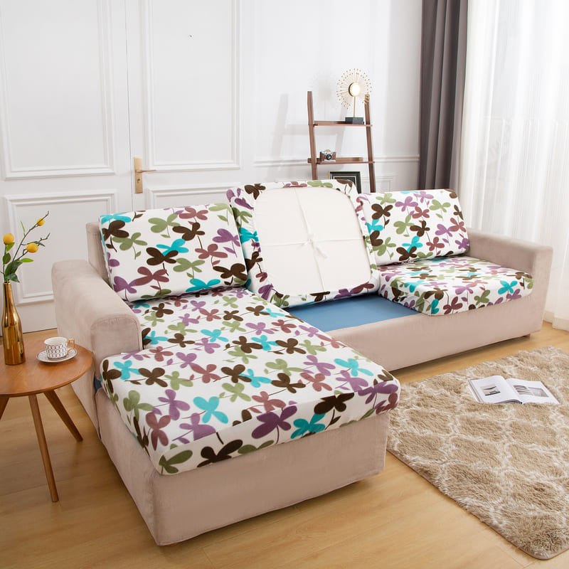 dessous coussin housse pour coussin assise canape peluche fleur