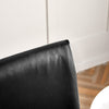 détail matière housse de chaise en simili cuir noir