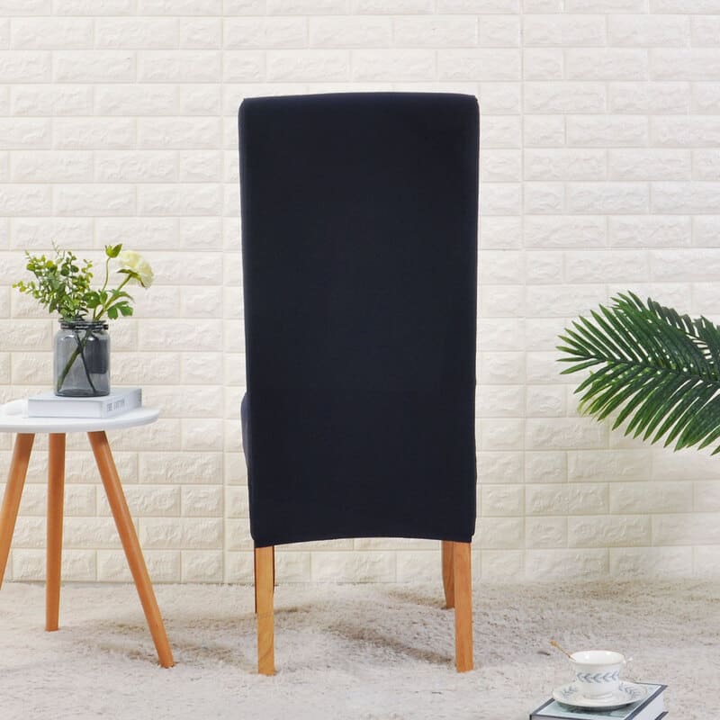 dos housse de chaise large bleu marine