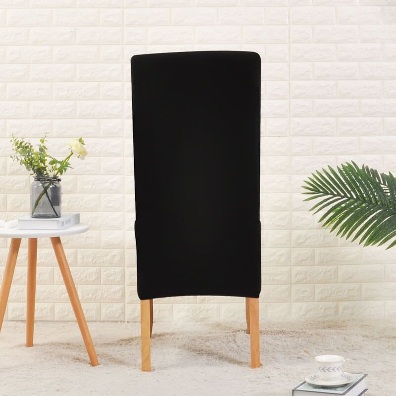 dos housse de chaise large noire