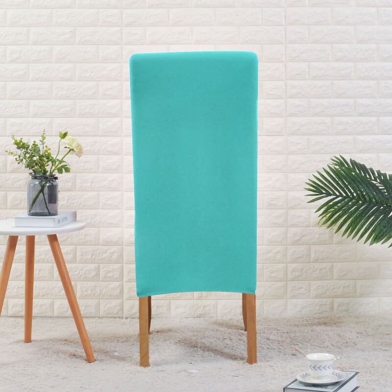 dos housse de chaise large turquoise