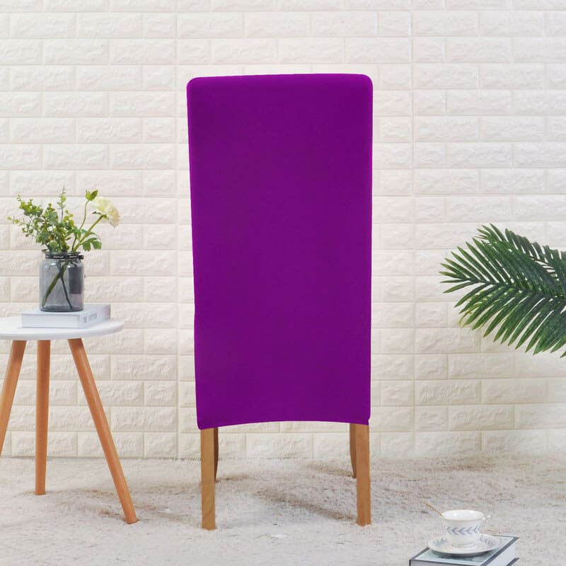 dos housse de chaise large violet