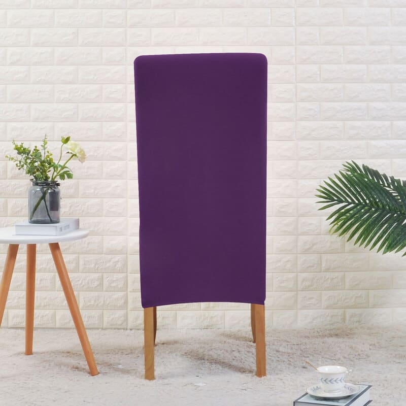 dos housse de chaise large violet